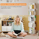 Rotating Bookshelf 5 Tier, 360 Degree Spinning Corner Bookcase with Lazy Susan, White Space Saving Tower Organizer for Small Spaces, Bedroom, Living Room, Adults by TinyTreasures Baby Boutique
