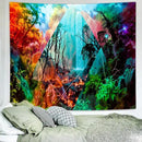 Delur Forest Tapestry Waterfall Mountain Rainforest Sunset Nature Tree Tapestry Wall Hanging Scenic Tropical Landscape Natural Sunrise Headboard for Bedroom Living Room Home Decor (59.1" x 78.7") by CozyNest Decor