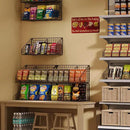 X-cosrack 3 Tier Large Stackable Snack Organizer - Versatile Wall Mounted Wire Storage Basket with Divider for Candy Chip Cans Bars - Ideal for Pantry Office Home by CozyNest Decor