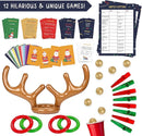 Gutter Games 12 Games of Christmas - 12 Hilarious Holiday Activities [Family Party Games Pack for Kids, Teens & Adults] - by Beat That! Game - Multicolor by TinyTreasures Baby Boutique