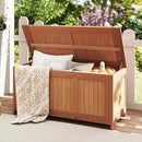 Tangkula 58 Gallon Wood Deck Box, 3-in-1 Patio Storage Bench Stool w/Flip Top for Cushions, Pool Supplies, Gardening Tools, Outdoor Container Chest for Garden, Backyard, Poolside by CozyNest Decor