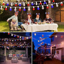 G40 LED Red White and Blue Lights, 27.8 FT 4th of July Lights Plug in with 25+3 Bulbs, Patriotic Decorations Outdoor String Light for Memorial Day Independence Day Patio Garden Backyard Bistro Decor by GreenHaven Gardens