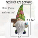 Solar Gnomes Garden Statues,Resin Gnome Figurine Holding Welcome Card and Bird with Solar Lights, Outdoor Gnomes Decorations for Yard Patio Lawn Porch, Garden Gifts by GreenHaven Gardens