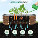 Galvanized Raised Garden Bed Outdoor - 4×2×1ft Planter Raised Beds for Gardening | Oval Metal Garden Planter Box with Safety Edging and Gloves for Vegetables Fruits and Flowers - Grain by GreenHaven Gardens