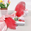 THARAHT 24pcs Red Ostrich Feathers Natural Bulk 8-10Inch 20cm-25cm for Wedding Party Centerpieces Easter Gatsby and Home Decorate Ostrich Feathers by CozyNest Decor