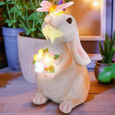 Vermeyen Solar Garden Statues Outdoor Decor-Yard Decorations for Patio,Balcony,Backyard,Lawn Ornaments-Easter Bunny Figurines with LED Light-Unique Birthday Gardening Gifts for Women,Mom,Grandma by CozyNest Decor