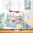 Libbey Clear Glass Coffee Mugs 13 oz. Set of 10, Bulk Pack - Perfect for Coffee, Tea, Espresso, Hot Cocoa, Other Beverages - Red Bottom by TinyTreasures Baby Boutique