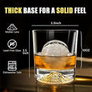 Crystal Whiskey Glasses Set of 2 – 10 OZ Designer Old Fashioned Rocks Glass for Scotch, Bourbon, Rum and Cocktail Drink – Luxury Gift for Men by CozyNest Decor