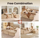 ovios 105” Modular Sectional Sofa with Thicken Seat Cushion, Cloud Couch with Deep Seat, Modern L-Shape Sofas Couches with Chaise,Upholstered Couches for Living Room Bedroom,Camel by CozyNest Decor