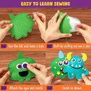 TUZT My First Sewing Kit for Kids - Monster Sewing Craft Kit for Beginners with 12 Pre-Cut Monster Plush Toys, Scissor, Plastic Needles & Thread, DIY Felt Crafts Project for Girls & Boys Ages 4-12 by TinyTreasures Baby Boutique