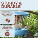 SWISSINNO No Mess Bird Feeder Lucerne Smart Birds for Fat Balls - Feed Birds, not mice & Rats! Robust & Reliable for Hanging - Made in EU - Light Blue by CozyNest Decor