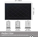 BEQHAUSE Dirt Trapper Door Mat 20" x 32", Doormat Non-Slip Entryway Rugs Washable, Dog Door Mat Stain Resistant and Absorbent Welcome Floor Mat for Front Back Door, Muddy Wet Shoes & Paws, Black by CozyNest Decor