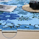 Runner Rug for Hallways Kitchen Rug Non Slip 2'x 6' Washable Runner Rugs with Rubber Backing Soft Floral Carpet Runner for Hallways, Kitchen, Laundry, Bedroom, Bathroom(Blue) by CozyNest Decor