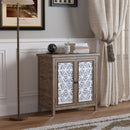 Storage Cabinet, Organizer - Brown Antique White by HouseOfZazla