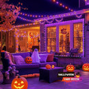JMEXSUSS 500 LED Orange and Purple Halloween Lights, 173ft Halloween String Lights Outdoor Waterproof, 8 Modes Christmas Tree Light Plug in for Party House Indoor Decor by GreenHaven Gardens