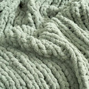Amélie Home Chunky Knit Throw Blanket for Couch, Soft Chenille Crochet Blanket for Sofa, 50"x60", Sage Green by CozyNest Decor