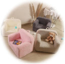 Kids Snuggly-Soft Sherpa Chair, Cuddly Toddler Foam Chair for Boys and Girls, Cream by TinyTreasures Baby Boutique