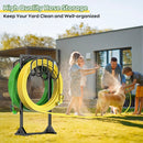 Garden Water Hose Holder Holds 2 * 150Ft Hoses, Heavy-Duty Metal Freestanding Hose Holder with 4 Spikes, Rustproof Garden Hose Reels Hose Hanger Storage for Outside, Yard, Lawn, Farm, Black by GreenHaven Gardens