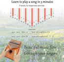 Kalimba Thumb Piano,YUNDIE Portable 17 Keys Mbira Finger Piano with Tune Hammer and Study Instruction,Musical Instruments Birthday Gift for Kid Adult Beginners Professional(Brown) by TinyTreasures Baby Boutique