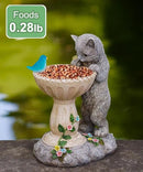 Cat Statues for Bird Bath: Outdoor Sculptures for Garden Lawn Patio Yard Balcony Porch - Unique Gifts for Mother Grandma Women by CozyNest Decor