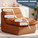 Misolant Bean Bag Chairs，Big Corduroy Fabric Sofa Bean Bag Chair for Adults and Teens with High-Resilience Sponge, Non-Slip Base Floor Lounge Sofa for Home, Living Room, Bedroom, Gaming Brown by CozyNest Decor