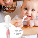 Cherish Baby Care Baby Toothbrush & Toddler Toothbrush Set (0-2 Years) - BPA-Free & Safety-Tested, 2023 Award Winner, Food-Grade Silicone (Pink) by TinyTreasures Baby Boutique