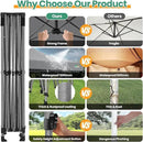 COBIZI 10x15 Heavy Duty Pop up Canopy Tent with 4 sidewalls Commercial Outdoor Canopy Wedding Party Tents for Wedding All Season Wind & Waterproof Gazebo with Carry Bag, Gray(Frame Thickened) by GreenHaven Gardens