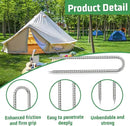 Rebar-Stakes-12-Inch, Ground Stakes Heavy Duty U-Hook Galvanized Anti-Rust Tent Stakes Heavy Duty Ground Anchors for Garden Dog Fence Chicken Coop Christmas Decorations Deer Fence 16pcs by CozyNest Decor