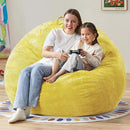 Hobestluk 4.5FT Bean Bag Chair Giant Bean Bag Chair with Filler Included Adult Bean Bag Chairs with Removable Cover for Bedroom Living Room - (Jumbo, Yellow) by CozyNest Decor