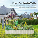 KING BIRD Raised Garden Bed 68"x 36"x 12" Galvanized Steel Metal Outdoor Garden Planter Box Kit with 2 Pairs of Gloves (Ivory) by GreenHaven Gardens