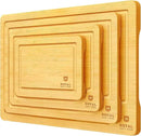 ROYAL CRAFT WOOD Wooden Cutting Boards for Kitchen Meal Prep & Cutting - Bamboo Wood Cutting Board Set with Deep Juice Groove Side Handles - Charcuterie & Chopping Butcher Block for Meat (4 Pcs)