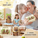 Capybara Crochet Kit for Beginners, 2PCS Capybara with Frog and Bread Hats Crochet Animal Kit with Step-by-Step Video Tutorials, Starters Crocheting Kits, Stuffed Animals Knitting Kit for Kids Adults