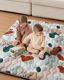 Blissful Diary Baby Play Mats for Floor, 59x59 Inch Thicker Foam Playmats for Babies and Toddlers, Soft Cushioning Baby Playpen Mat, Modern Abstract by TinyTreasures Baby Boutique