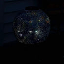Sunnydaze Azul Terra 10" Crackled Glass Garden Gazing Globe with LED Solar Light - Set of 2 by CozyNest Decor