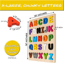 Magnetic Wooden Educational ABC Puzzle - Learn Alphabet & Color Recognition Toy – Toddler Preschool Game – Kids Montessori Education… by TinyTreasures Baby Boutique