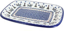 Blue Rose Polish Pottery Arctic Holidays Large Rectangular Serving Platter by CozyNest Decor