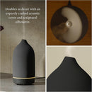 Vitruvi Stone Diffuser, Ceramic Ultrasonic Essential Oil Diffuser for Aromatherapy | Ceramic Diffuser, Diffusers for Home, Oil Diffuser, Room Decor | Black, 90ml Capacity by TinyTreasures Baby Boutique