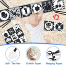 KUANGO Newborn Toys Black and White Baby Toys 0-3 Months High Contrast Baby Toys for Newborn - High Contrast Baby Soft Book Infant Tummy Time Toys Crinkle Sensory Toys for Brain Development by TinyTreasures Baby Boutique