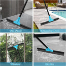 NEWE Floor Squeegee Broom with 18’’ Heavy Duty Rubber Scraper and 58.3’’ Telescopic Long Handle for Garage Concrete Bathroom Tile Shower Glass Marble Deck Window by GreenHaven Gardens