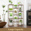 Bamworld Plant Stand Indoor Outdoor Tall Plants Shelf for Multiple Plants Pots Wood Flower Stand Large 11 Pots Plant Holder for Living Room, Patio, Balcony, Garden by GreenHaven Gardens