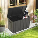 Domi Outdoor Storage Deck Box 120 Gallon, Outdoor Deck Box with Waterproof Storage Bag for Outside Cushions, Garden Tools and Pools Equipment, Gray by GreenHaven Gardens