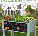 WONDER GARDEN Raised Garden Bed-Planters for Outdoor Plants - Wood Planter Boxes Outdoor for Kids with Legs and DIY Chalkboard for Vegetables Flower Herb by GreenHaven Gardens