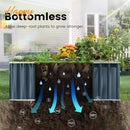 KING BIRD Galvanized Raised Garden Bed with 2 Installation Methods for DIY, 101" x 36" x 24" Heightened Planter Kit Box Outdoor for Deep-Rooted Vegetables, Flowers, Green