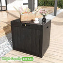 30 Gallon Outdoor Deck Box,Storage Lockable Waterproof Patio Furniture,Garden Tools,Cushions,Pool Accessories Outside Storage Resin Box(Black) by CozyNest Decor