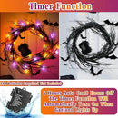 [8 Modes & Timer] Halloween Decorations Willow Vine Twig Garland, 6 FT 54LED Willow Vine Twig Lights Orange Purple LED Lights for Indoor Wall Fireplace Halloween Decorations by CozyNest Decor