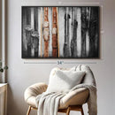ElephantStock Ski Collection Wall Art - Horizontal Framed Canvas - 1-Piece Bathroom Wall Decor - Photography sports Canvas Print - Brown and Black Decor for Wall - 37" X 25" by CozyNest Decor