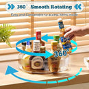 FreshKeeper Plastic Lazy Susan Organizer, Clear Pantry Lazy Susan Turntable for Cabinet and Kitchen 11’’ by CozyNest Decor