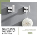 Angle Simple Bath Towel Hook 2 Pack, Stainless Steel Square Robe Coat Holder for Wall, Bathroom Kitchen Garage Wall Hook for Hanging Tools, Polished Chrome by CozyNest Decor