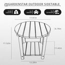 Adirondack Round Outdoor Side Table 2-Tier Storage Patio Side Table, HDPE End Tables for Backyard Pool Porch Garden Lawn (Black) by GreenHaven Gardens