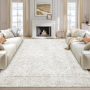 COZYLOOM 10x13 Area Rug Living Room Washable Rugs Stain Resistant for Bedroom Soft Floor Carpet Non Slip Distressed Geometric Carpet for Dining Room Laundry Room Office, Ivory by TinyTreasures Baby Boutique